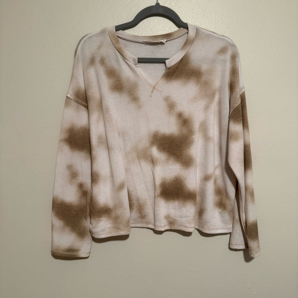 Brown Tie-Dye Sweatshirt